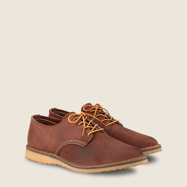 Red Wing Mens Weekender - Muleskinner Leather - Oxford Brown - 4693UCZSB